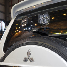 B One Customs Flag / Aux Light Mount Bracket to suit Mistubishi Pajero - SPARE WHEEL