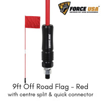 Force USA Off Road Flag Pole with centre split - 9ft Red